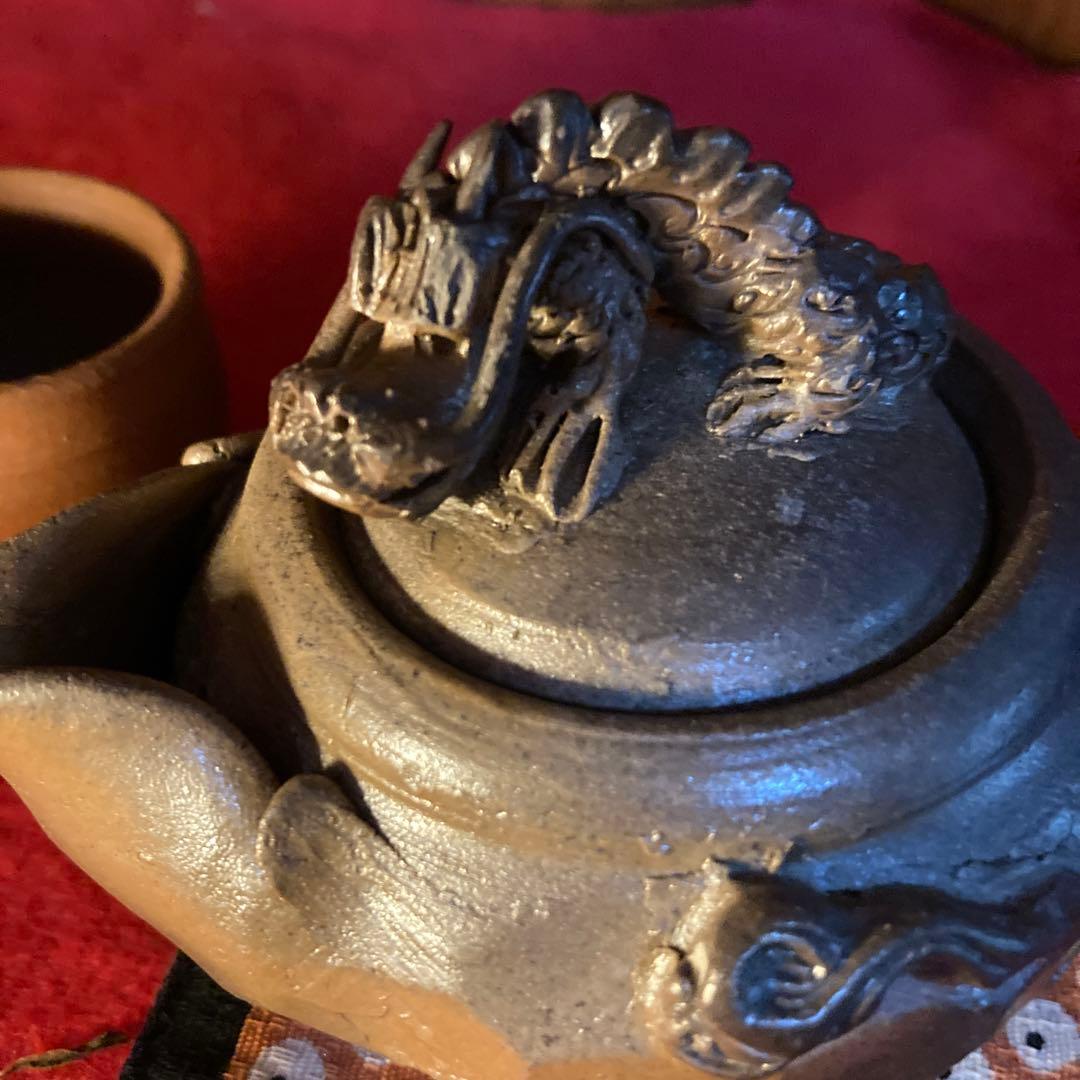 備前焼き手捻り摘みＡkl様おまとめ専用です❣️の龍の宝瓶銘有り❣️