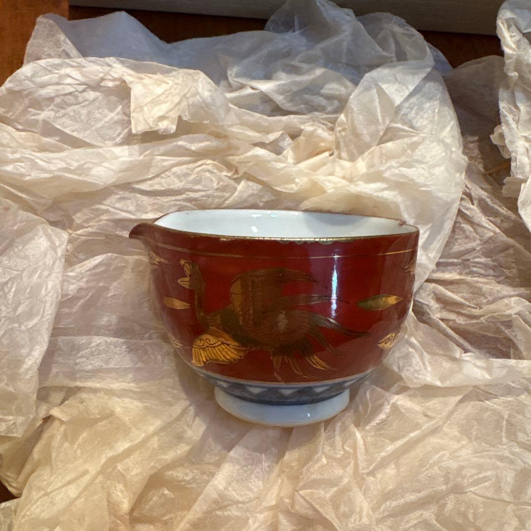 九谷焼　永楽　明治期　煎茶器揃　7点セット　アンティーク　古器