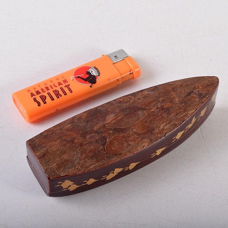 茶道具　塗師　前端春斎　千鳥蒔絵　舟香合　共箱　V　8008