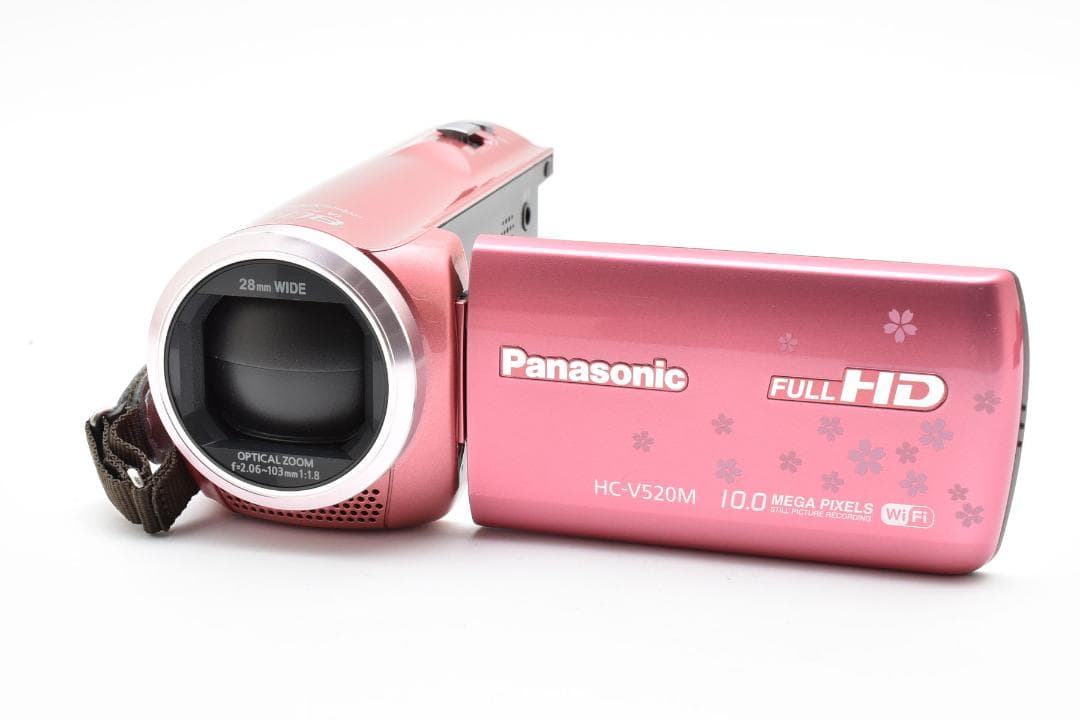 【極美品】Panasonic ビデオカメラ　 HC-V520M ピンク　新品級！