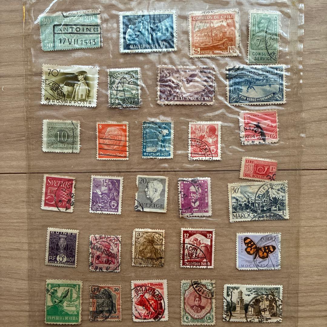 多国籍使用済切手コレクション