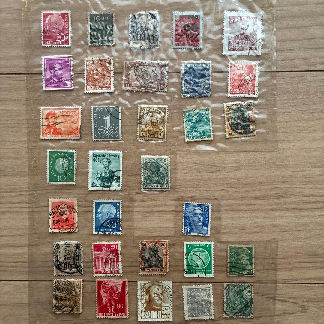 多国籍使用済切手コレクション