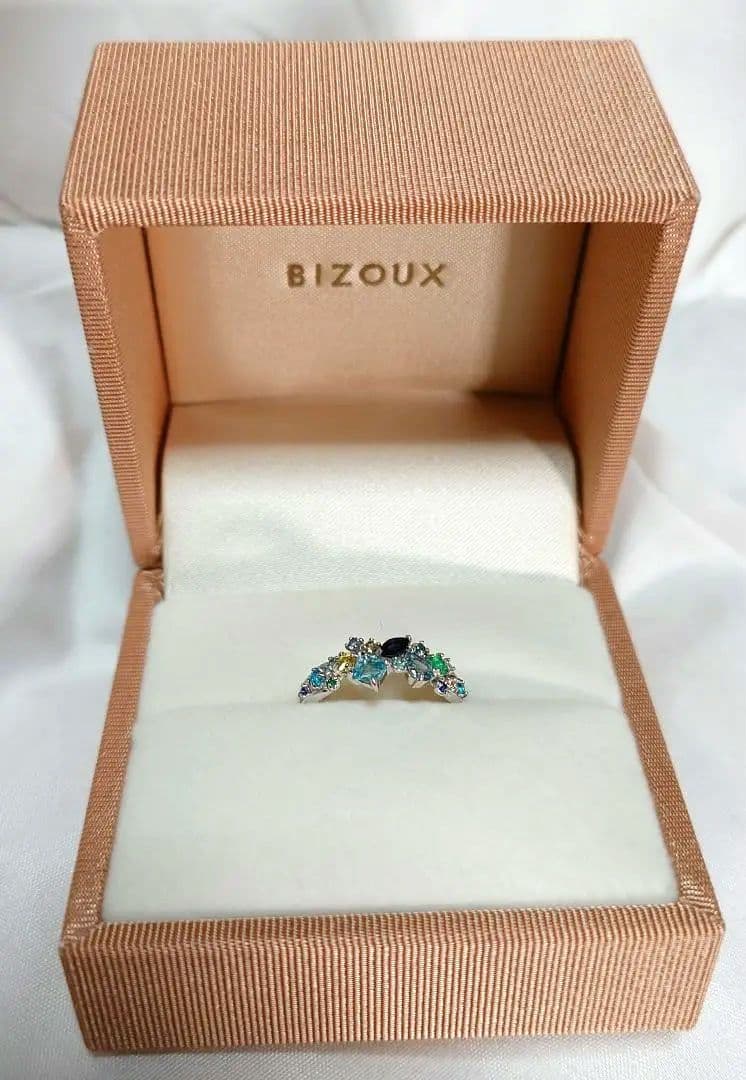 BIZOUX オーシャンコフレ K18ホワイトゴールドリング 11号 箱付き