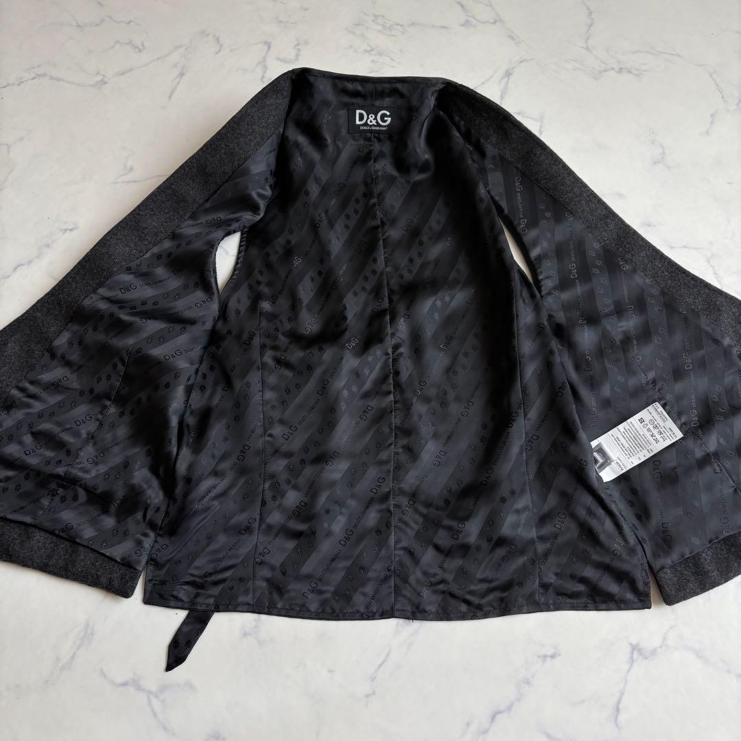 新品タグ付 ドルチェ&ガッバーナ パッチワークベスト ウール ジレ L 黒