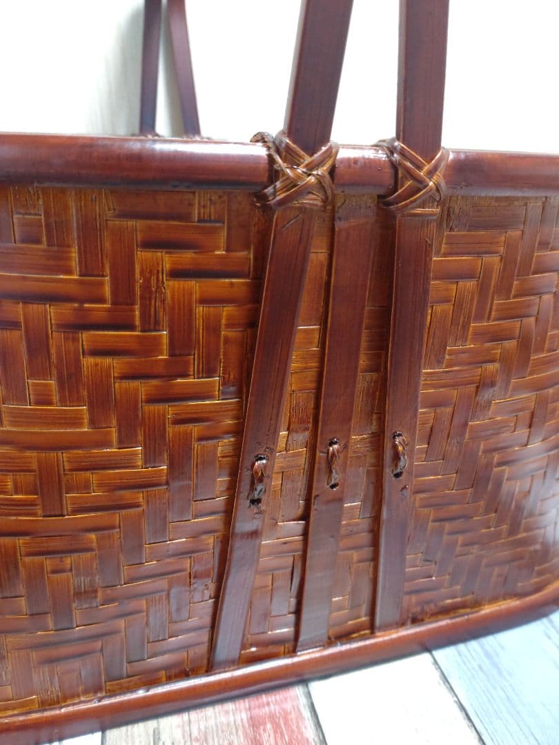 持ち手付き　竹籠