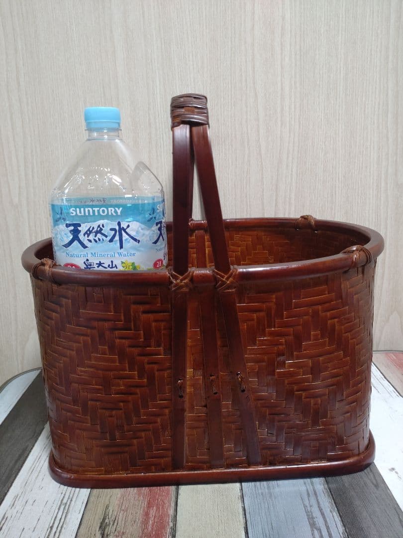 持ち手付き　竹籠