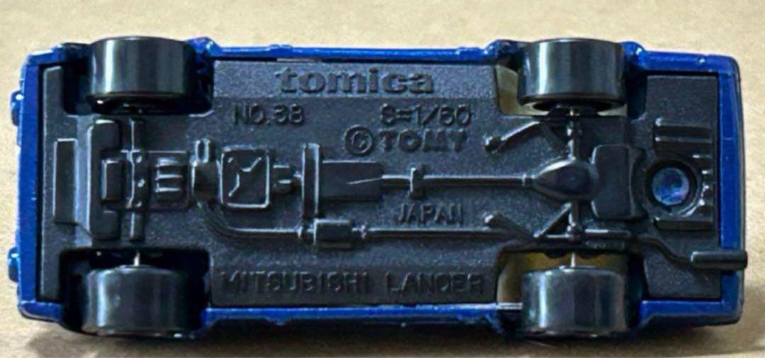 日本製 トミカ 三菱 ランサーターボ 紺