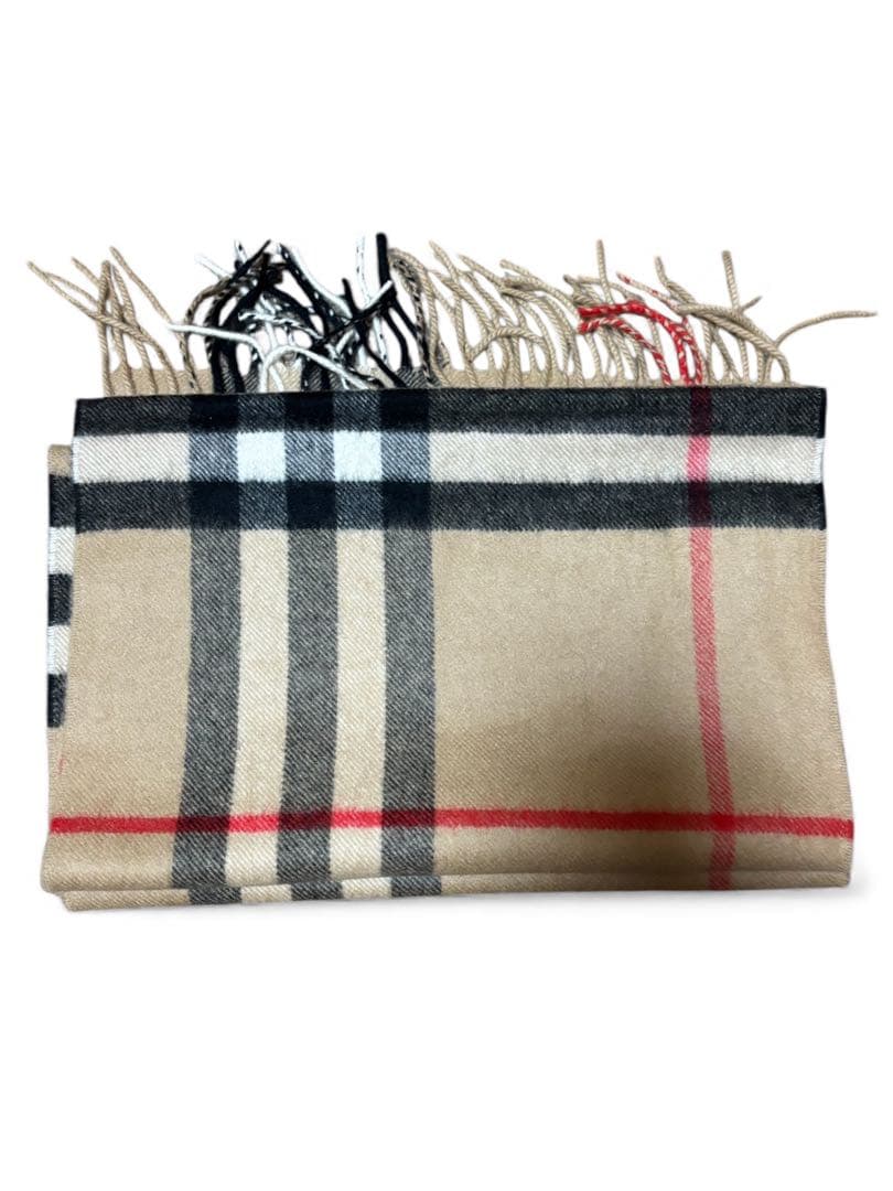 極美品✨【Burberry】カシミヤ100% マフラー　ウィメンズ　良品ベージュ