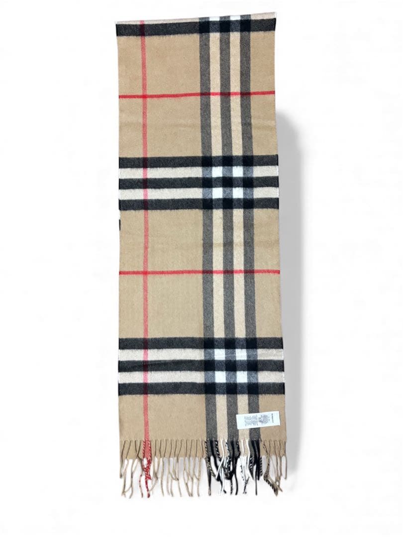 極美品✨【Burberry】カシミヤ100% マフラー　ウィメンズ　良品ベージュ