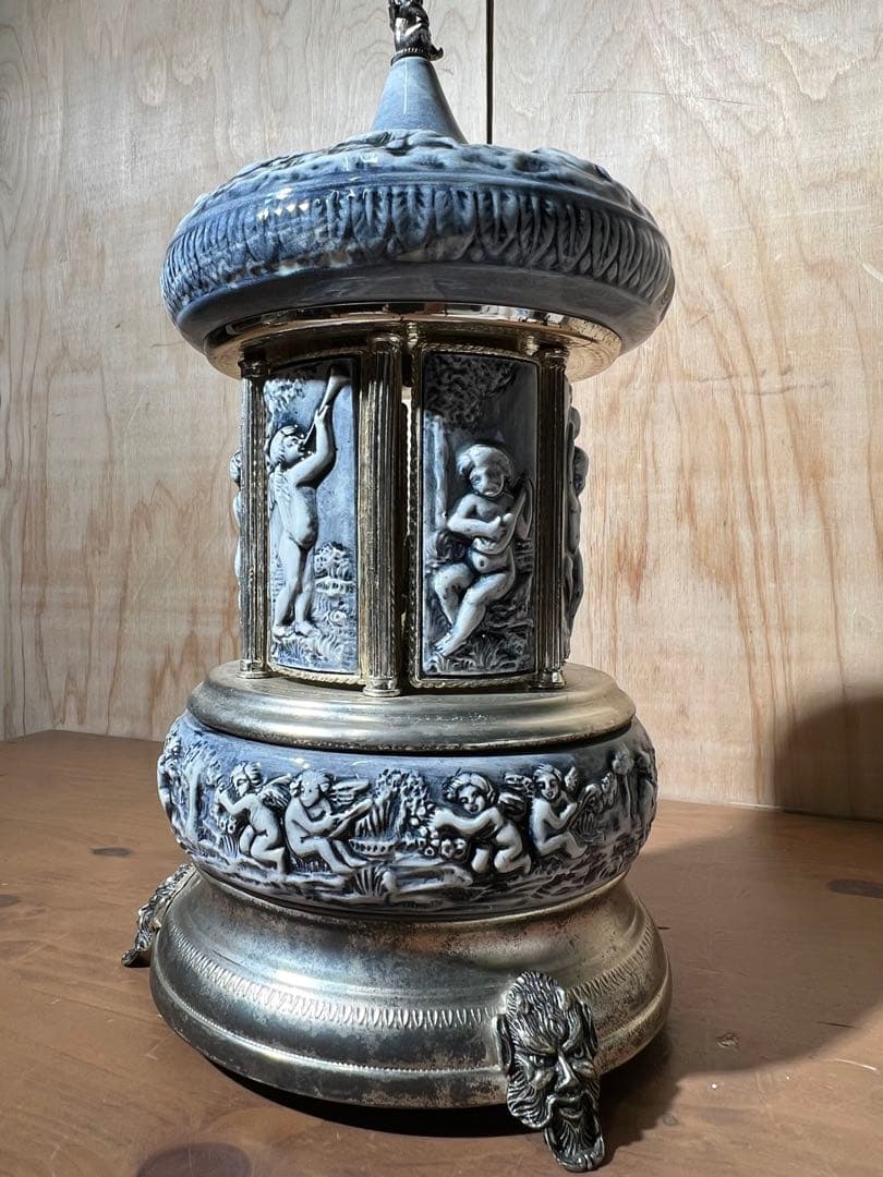 B5【used】REUGE リュージュ 陶器製 カラクリ オルゴール ビンテージ