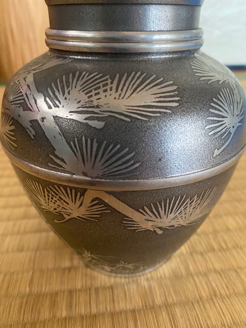 錫製　茶壺　錫半　上錫