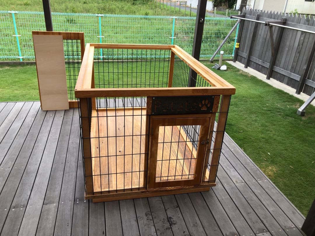 引き取り限定　中大型犬用ケージ、ハウス、バリケン、サークル(自作)
