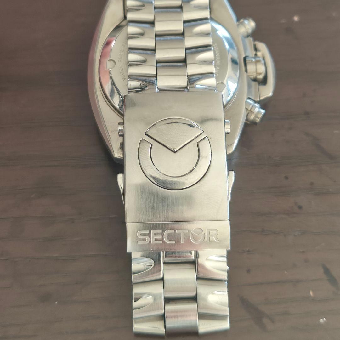 【激レア/美品】SECTOR 600 アナデジ サファイアガラス リューズガード