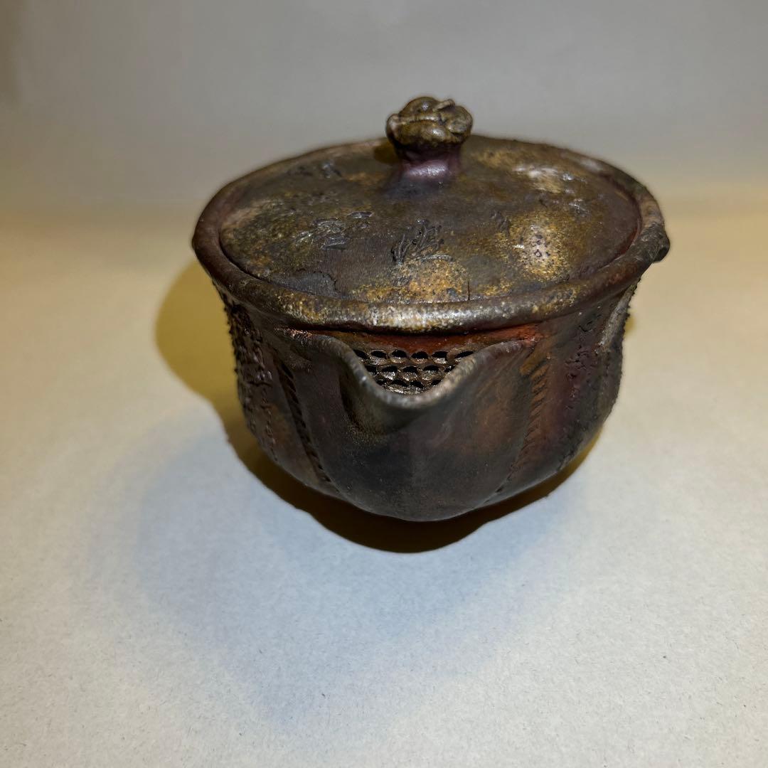 『値引き』備前焼　宝瓶　般若波羅蜜多経　彫刻　煎茶道具