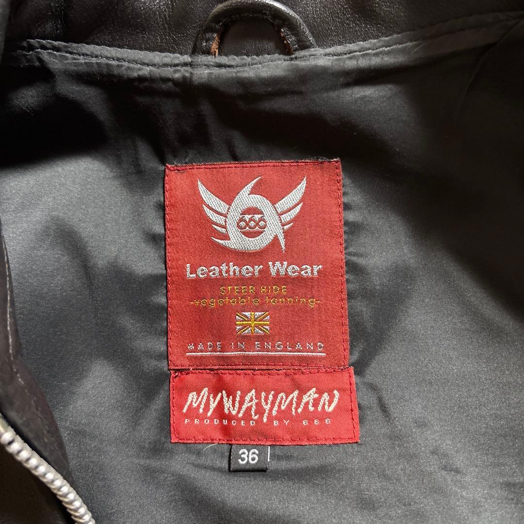 とし ６６６ シングルライダース ベジタブルタンニン鞣し茶芯