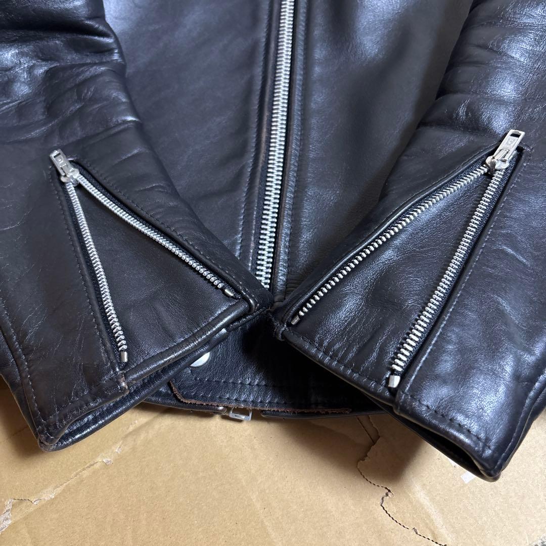 とし ６６６ シングルライダース ベジタブルタンニン鞣し茶芯