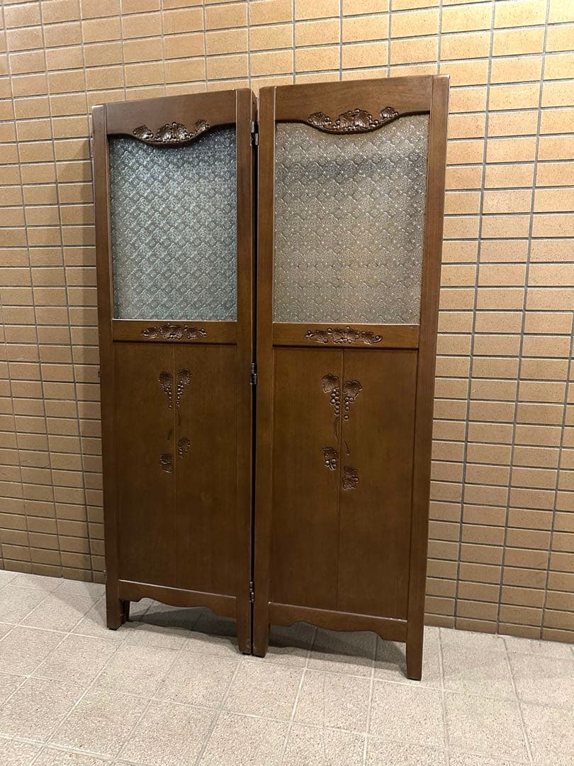 アンバーガラススクリーン　衝立　パーテーション　葡萄