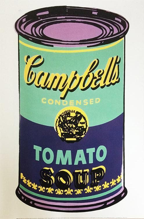 キャンベルスープ缶 1965 /グリーン & パープル/ウォーホル/ポスター