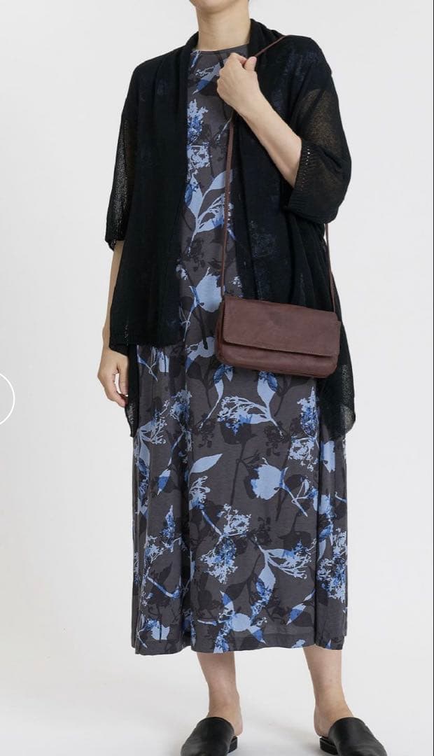 パドカレ　ハンドムラ染めレザーポーチバッグ