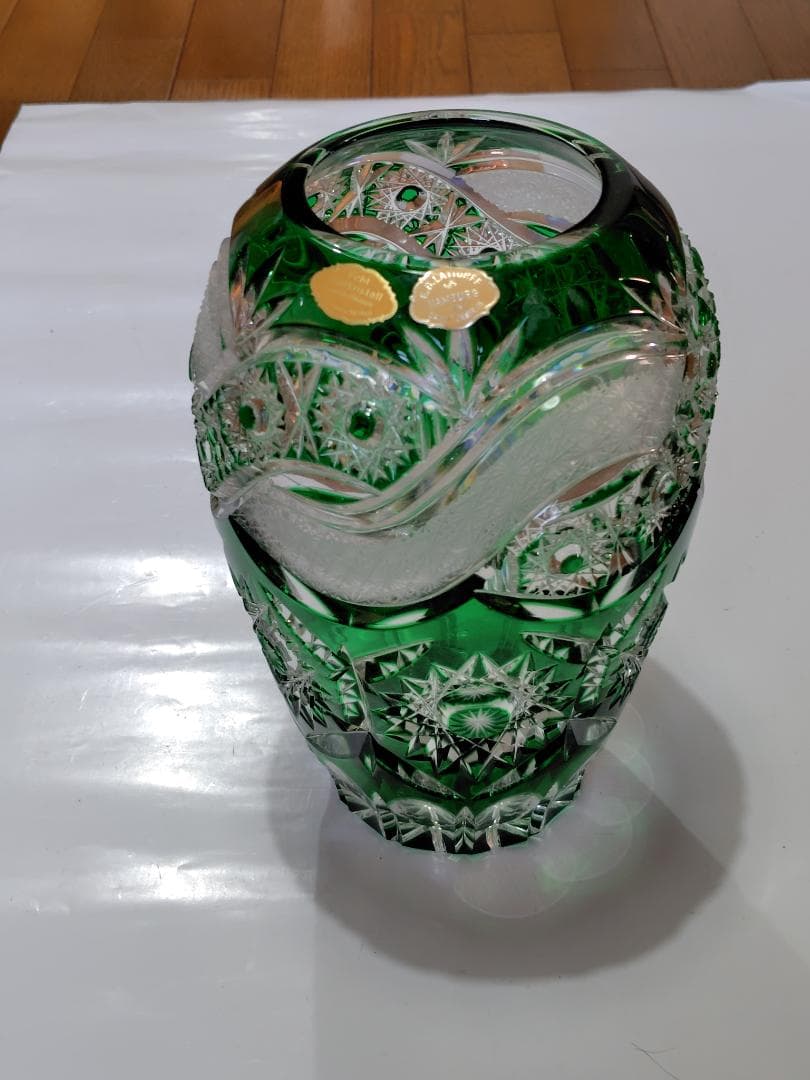 花瓶　ドイツ　hamburg　Echt Bleikristall