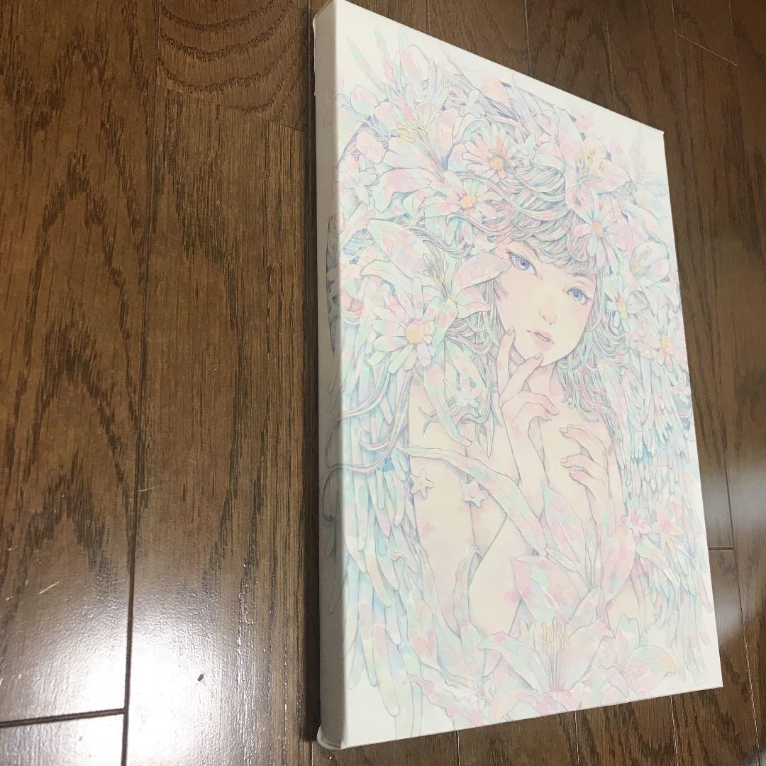 ★木村智博「幸運」木製パネル アクリルガッシュ 色鉛筆 鉛筆 額付き