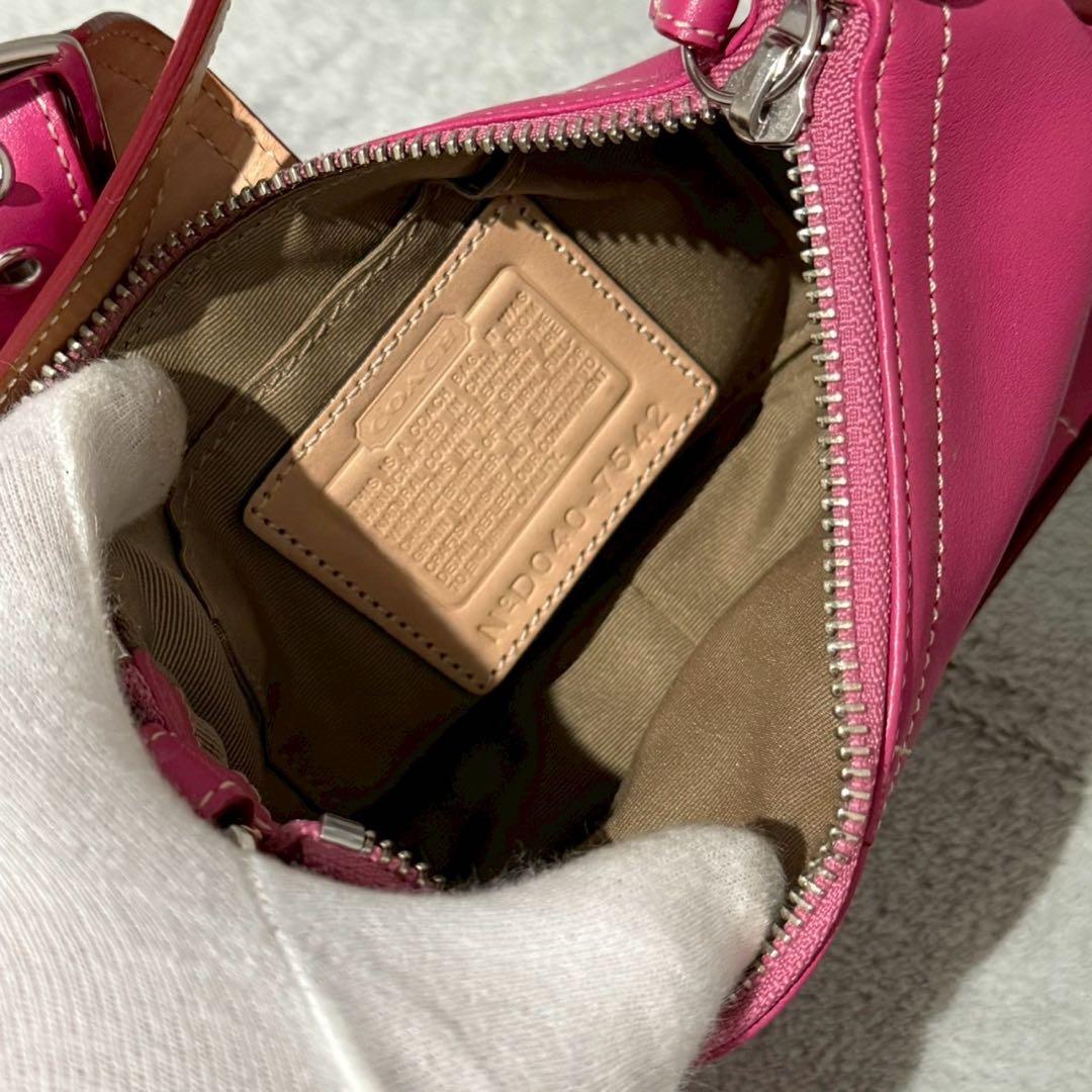 バッグ Coach Soho Leather Pink Demi Bag y2k