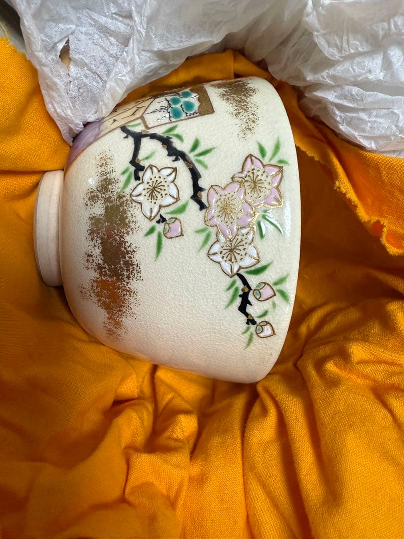 引越しのためお安く出品「茶道具」京焼　「通次阿山造」「仁清写立雛」