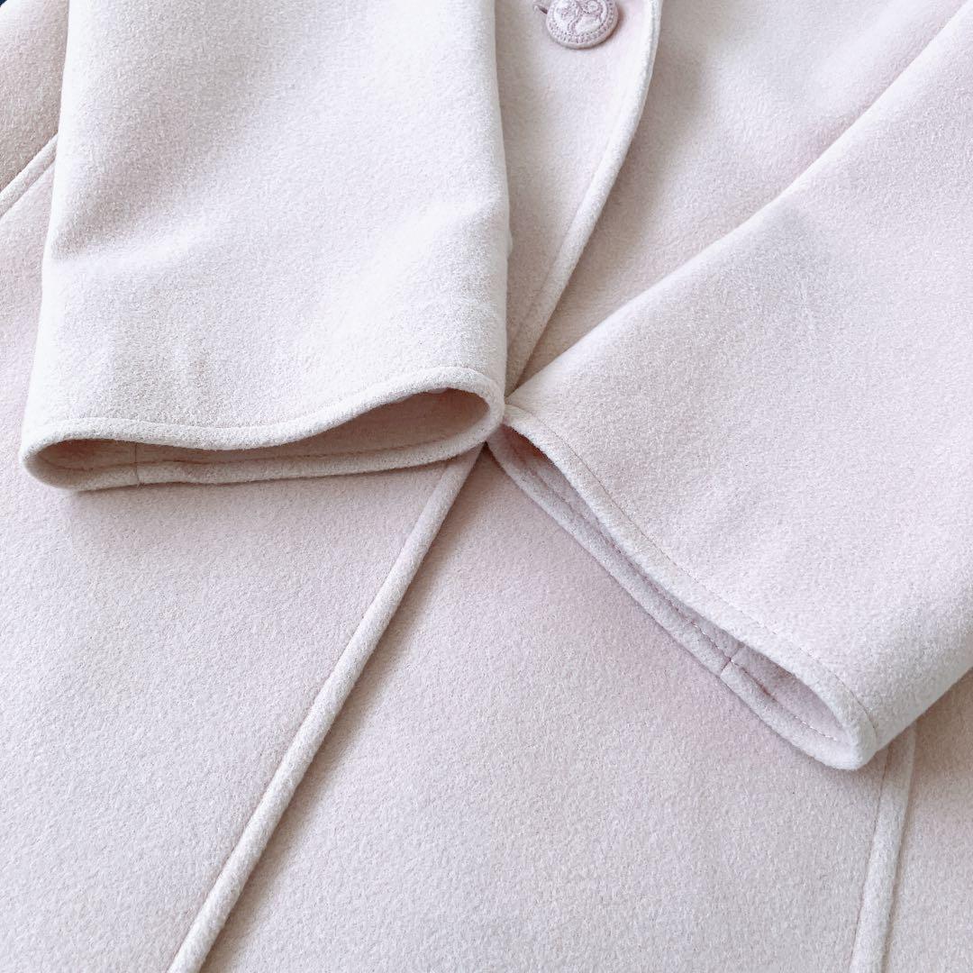 美品✨Rene 2020 アンゴラ混ロングチェスターコート 34 ピンクベージュ