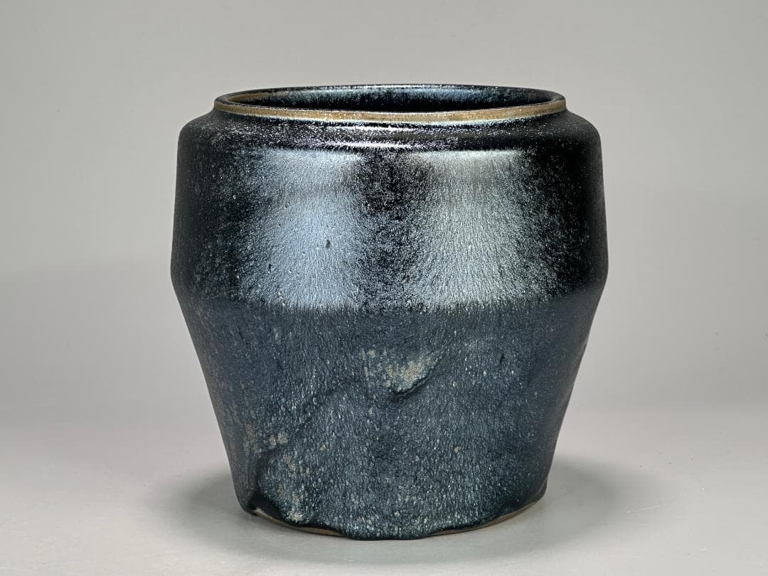 日本美術　佐々木禅　作　土面天目水指　水差　茶器　共箱付　茶道具　美品