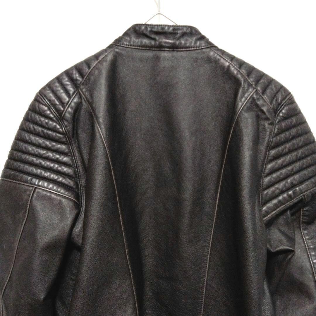 ジースターロウ　ライダースジャケット　シングル　レザー　豚革　本革　S