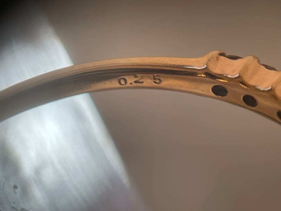 ハーフエタニティ K18 ダイヤゴールド リング 13号