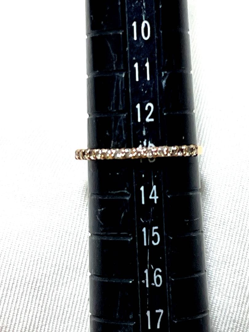 ハーフエタニティ K18 ダイヤゴールド リング 13号