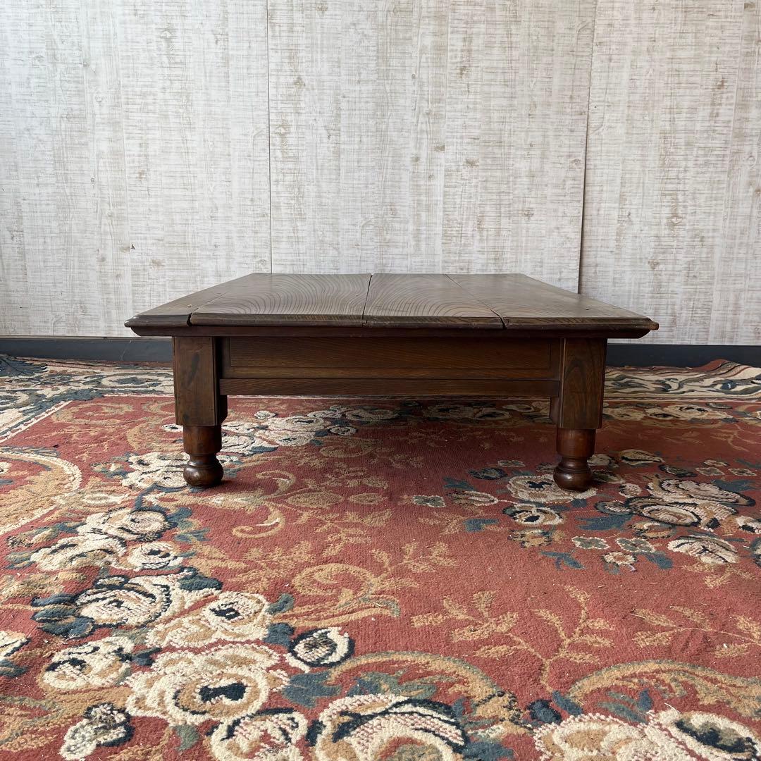 【アンティーク】木製 文机 コーヒーテーブル 引出し 昭和レトロ 古家具 書斎机