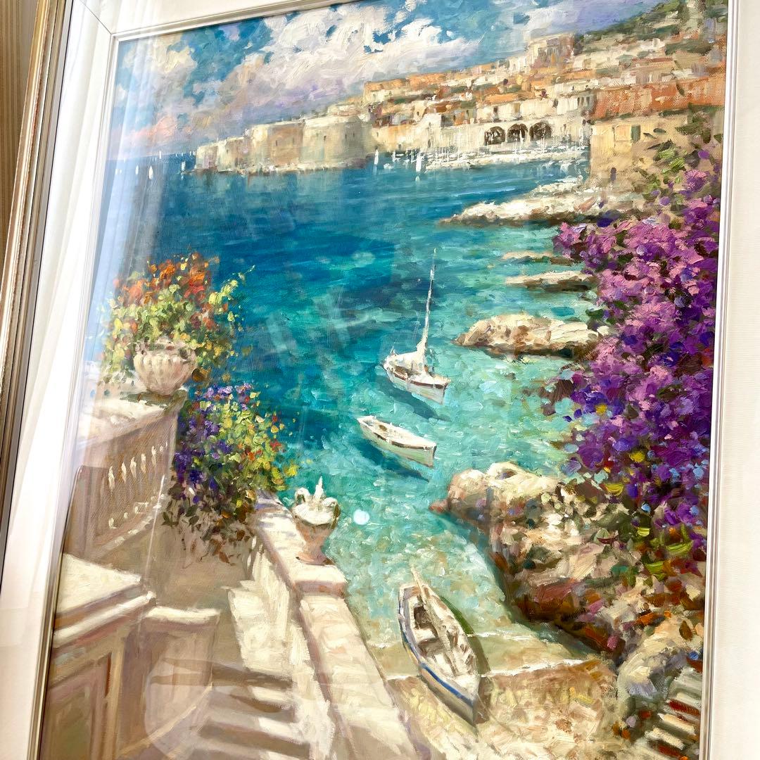 【ジョム様】【絵画 / 油絵】額付き タイトル 心奪われて