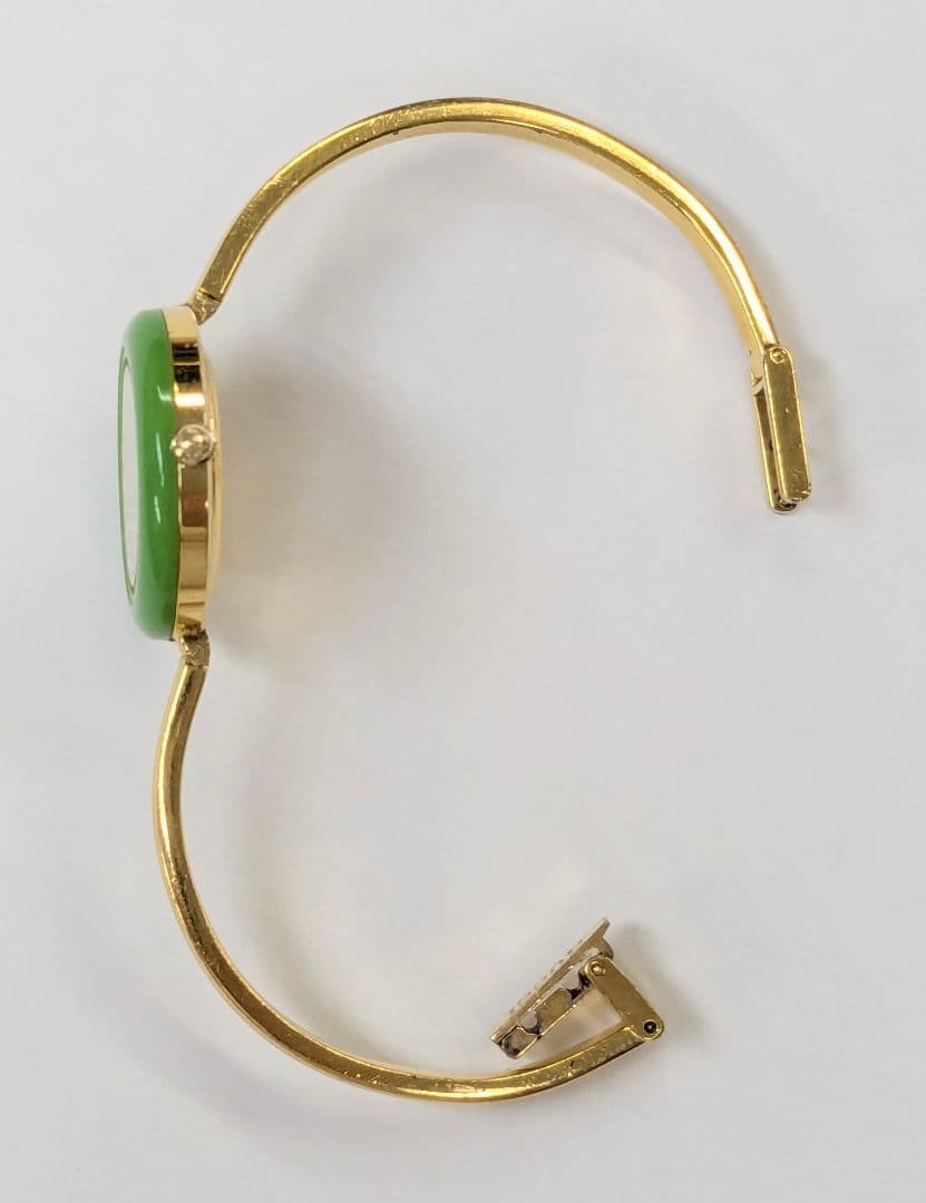 グッチ 11/12.2 チェンジベゼル　 ゴールド 　不動　グリーンベゼルのみ