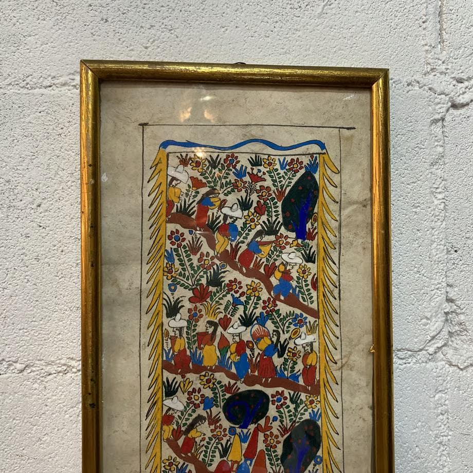 絵画 70s Mexican pair art