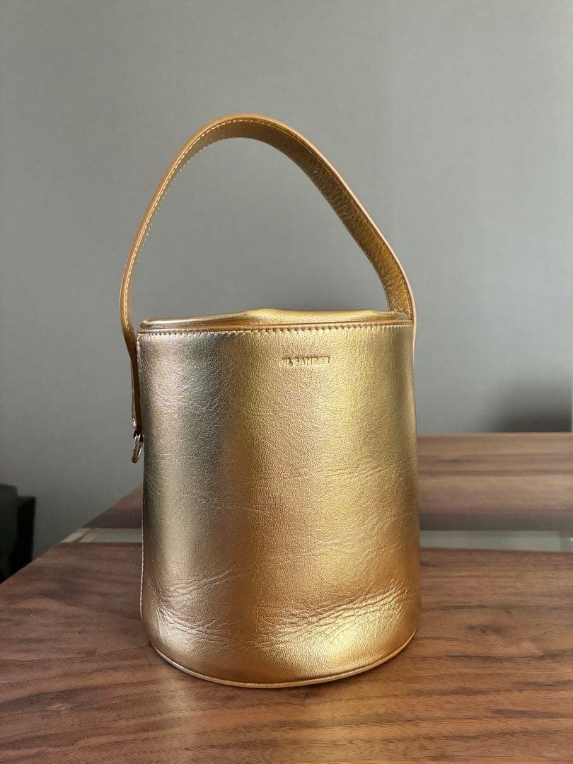 JIL SANDER バケツバッグ ジルサンダー ゴールド2way