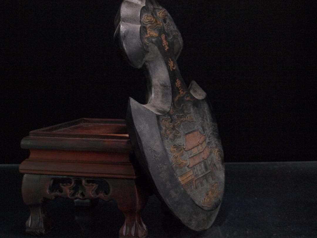 中国清時代の墨　文房用具　激安骨董品 DE663B12-1