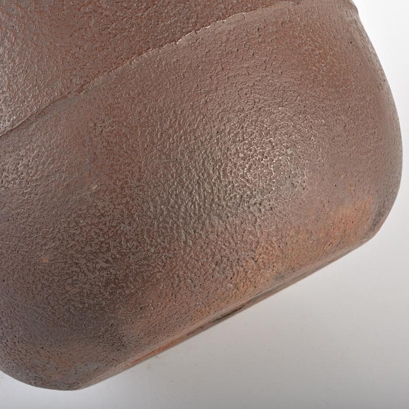 茶道具　釜師　畠春斎作　累座繰口棗形釜　共箱　M　R6577B