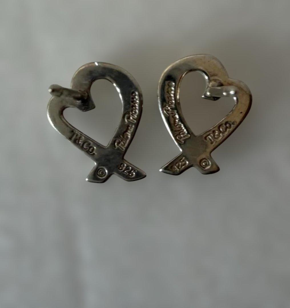 Tiffany&Co. ティファニー AG925ピアス ラビングハート 袋あり