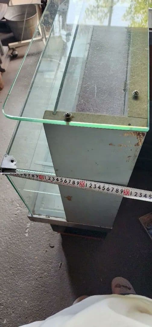 ショーケース　L字　Ｒガラス　タバコ屋ガラスケース