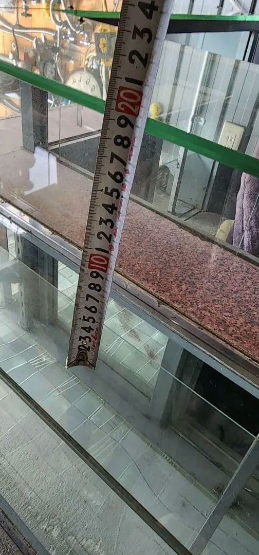 ショーケース　L字　Ｒガラス　タバコ屋ガラスケース