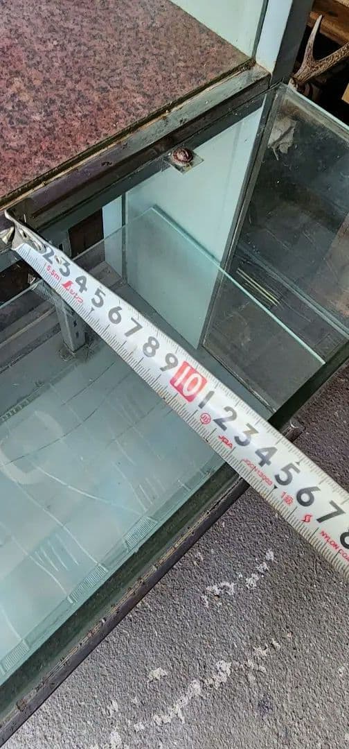 ショーケース　L字　Ｒガラス　タバコ屋ガラスケース