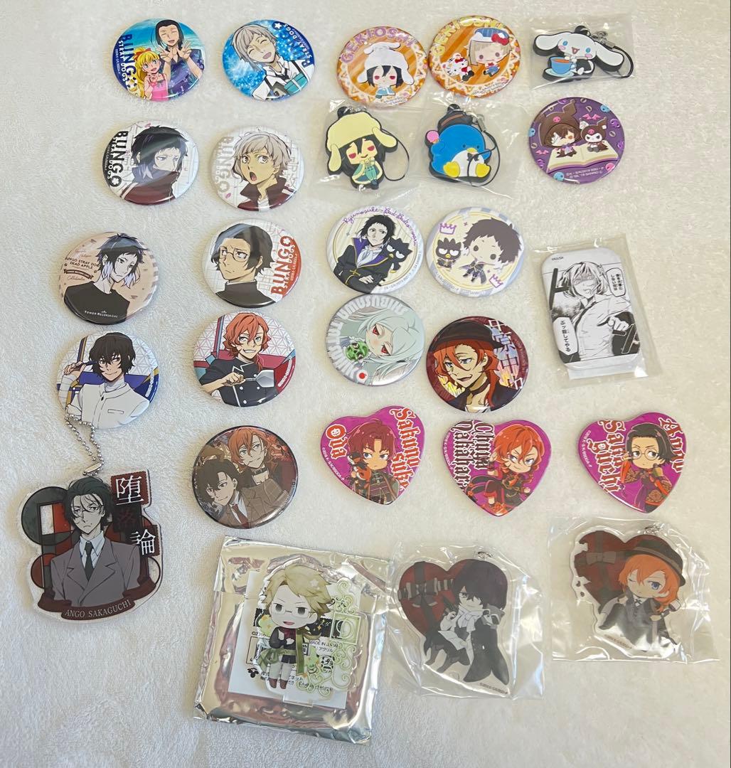 缶バッジまとめ売り★緩衝材なし 太宰治 芥川龍之介 中原中也 サンリオコラボ