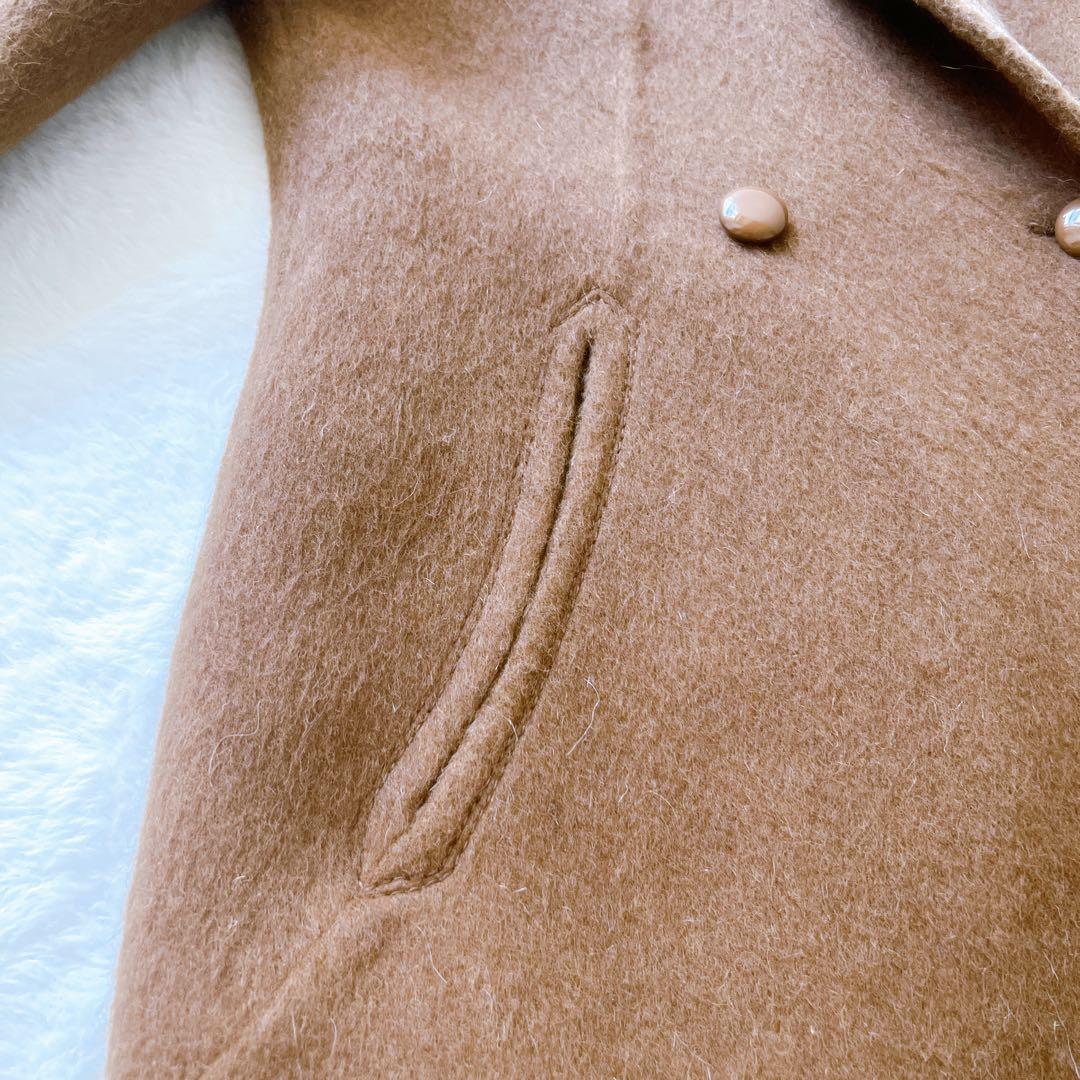 PIACENZA ピアチェンツァアルパカ　 Ａライン　ロングコート キャメル色