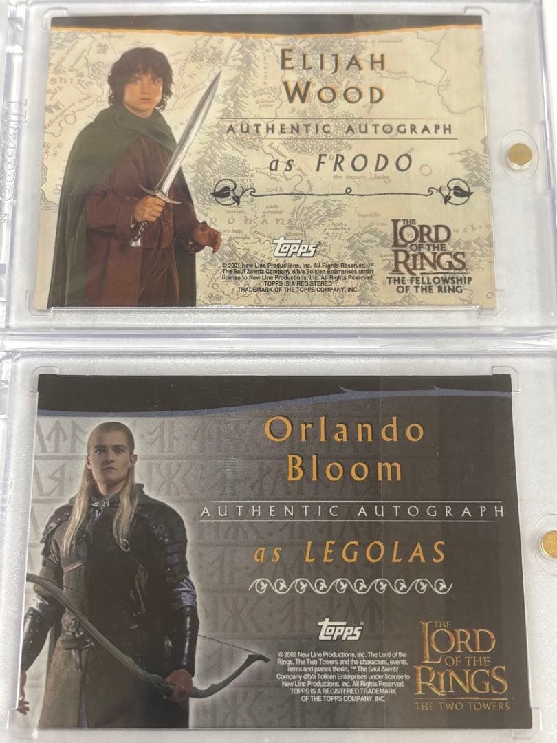 topps ロードオブザリング　オーランドブルーム　イライジャウッド　サイン