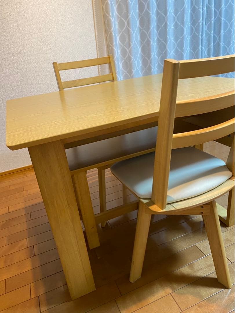 【直接取引価格】ダイニングテーブルセット（ナチュラル）