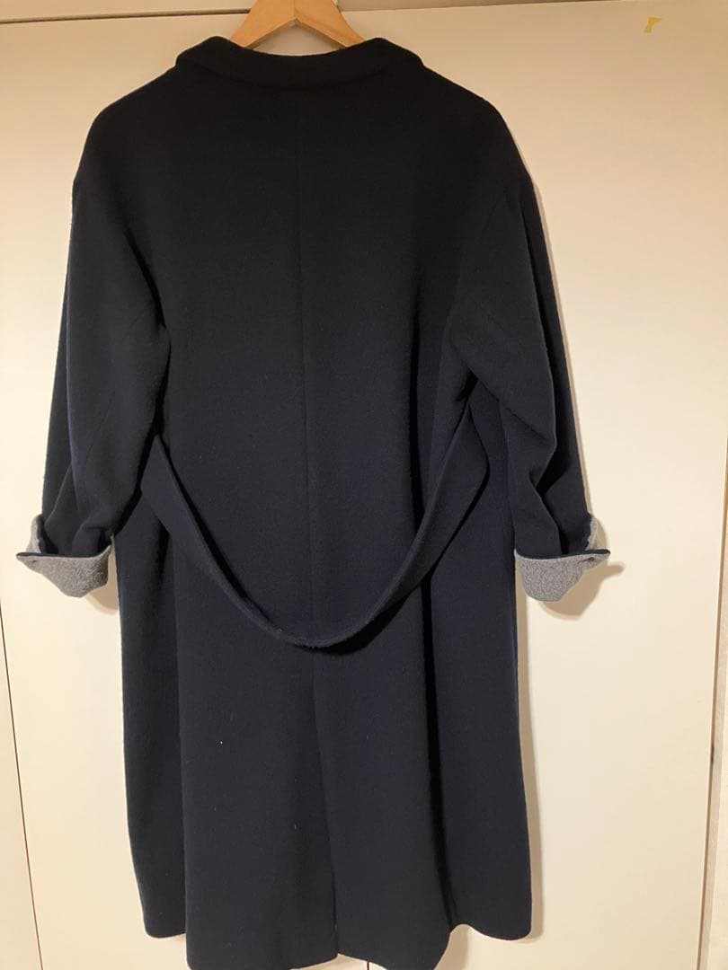 北欧、暮らしの道具店　チェスターコート　ネイビー　クリーニング済み