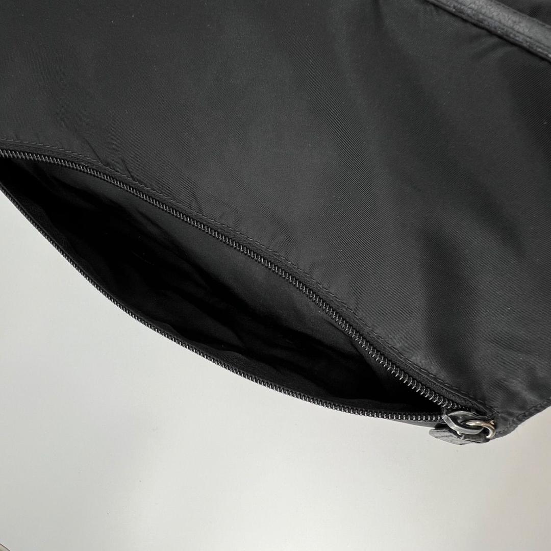 12460✨プラダ ショルダーバッグ ナイロン ダブルベルト 三角ロゴ 黒