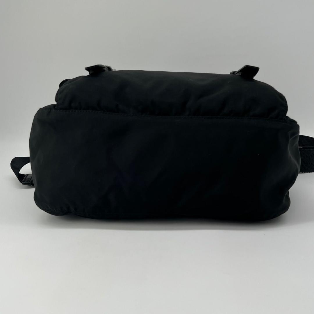 12460✨プラダ ショルダーバッグ ナイロン ダブルベルト 三角ロゴ 黒